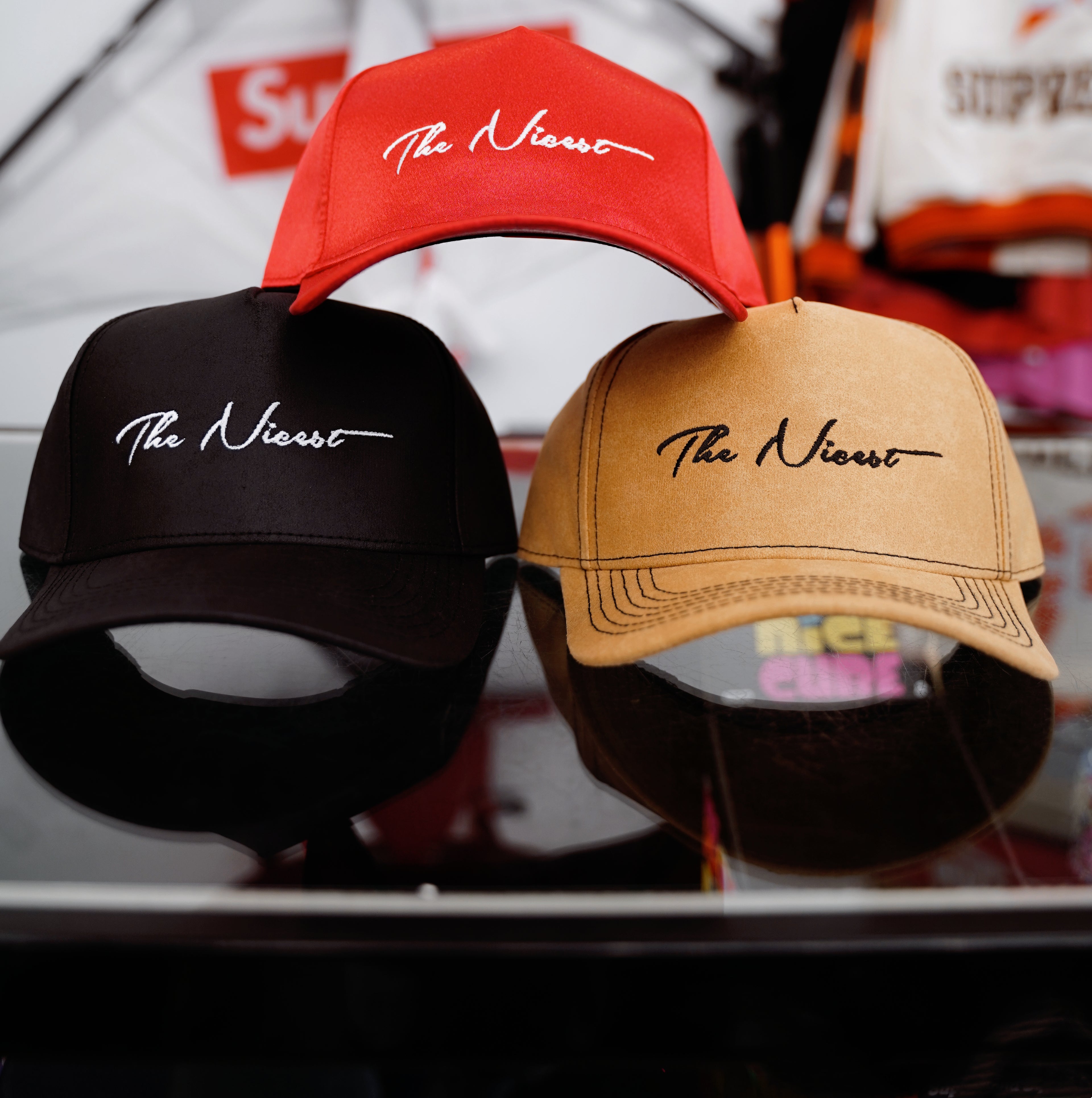 BEIGE LEATHER VIBE SNAP BACK