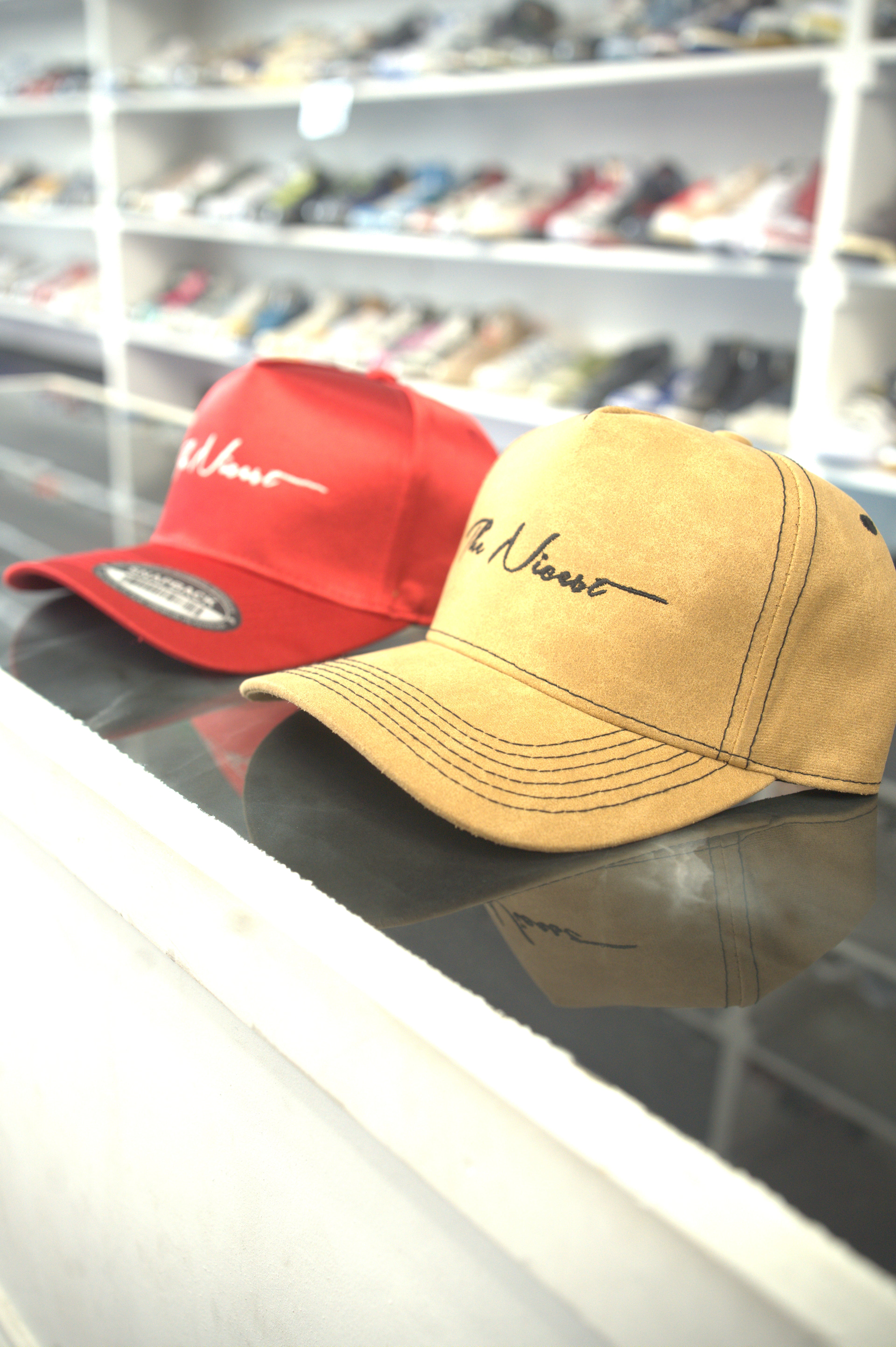 BEIGE LEATHER VIBE SNAP BACK