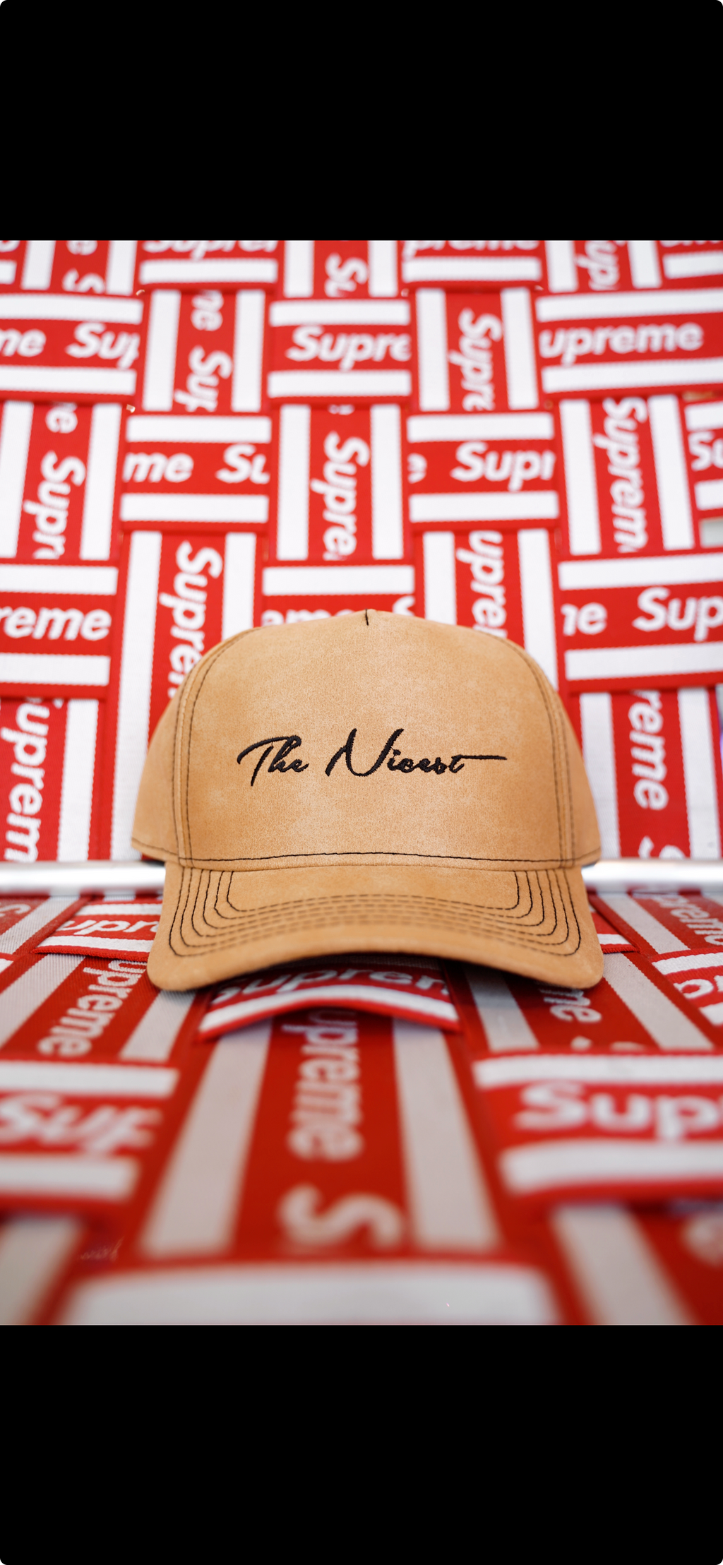 BEIGE LEATHER VIBE SNAP BACK